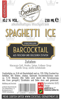 Cocktail Spaghetti Ice